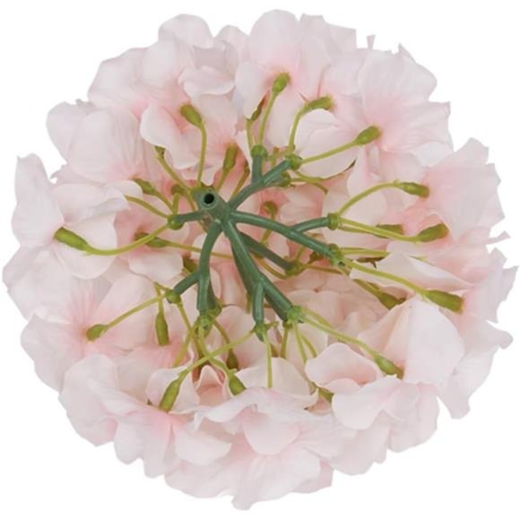 10Pack Silk Hydrangea Heads Artificial Flowers Heads w/ Stems Home Wedding Decor - Picture 2 of 5